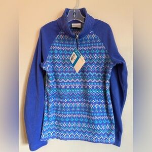 Columbia girls 1/4 zip fleece size m (10-12) NWT